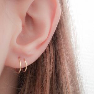 RESTOCKED Fake double Hoop earrings